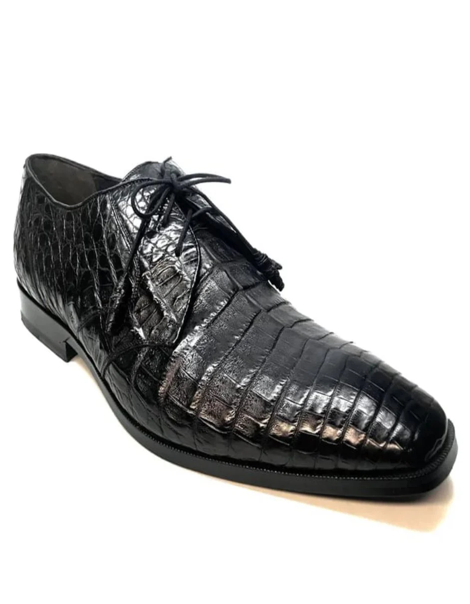 Los Altos All-Over Crocodile Lace Up Dress Shoes - Image 6