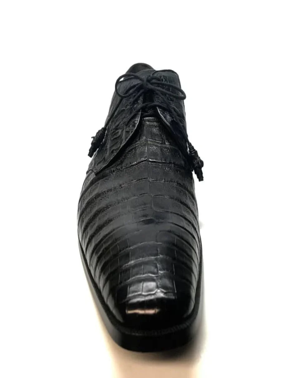 Los Altos All-Over Crocodile Lace Up Dress Shoes - Image 7