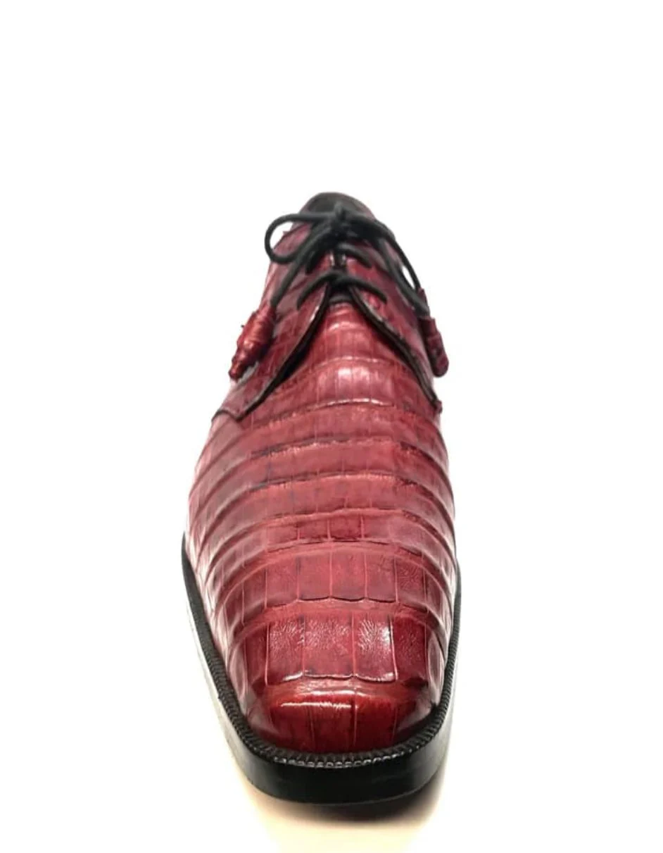 Los Altos All-Over Crocodile Lace Up Dress Shoes - Image 9