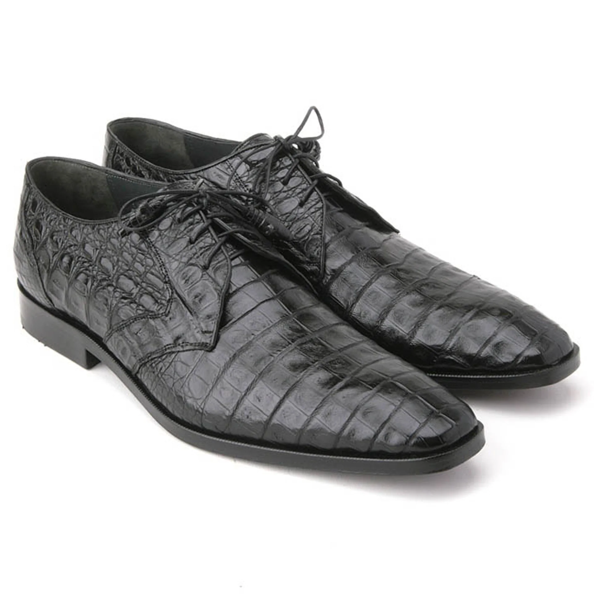 Los Altos Belly Black Genuine All-Over Crocodile Shoes - Image 2