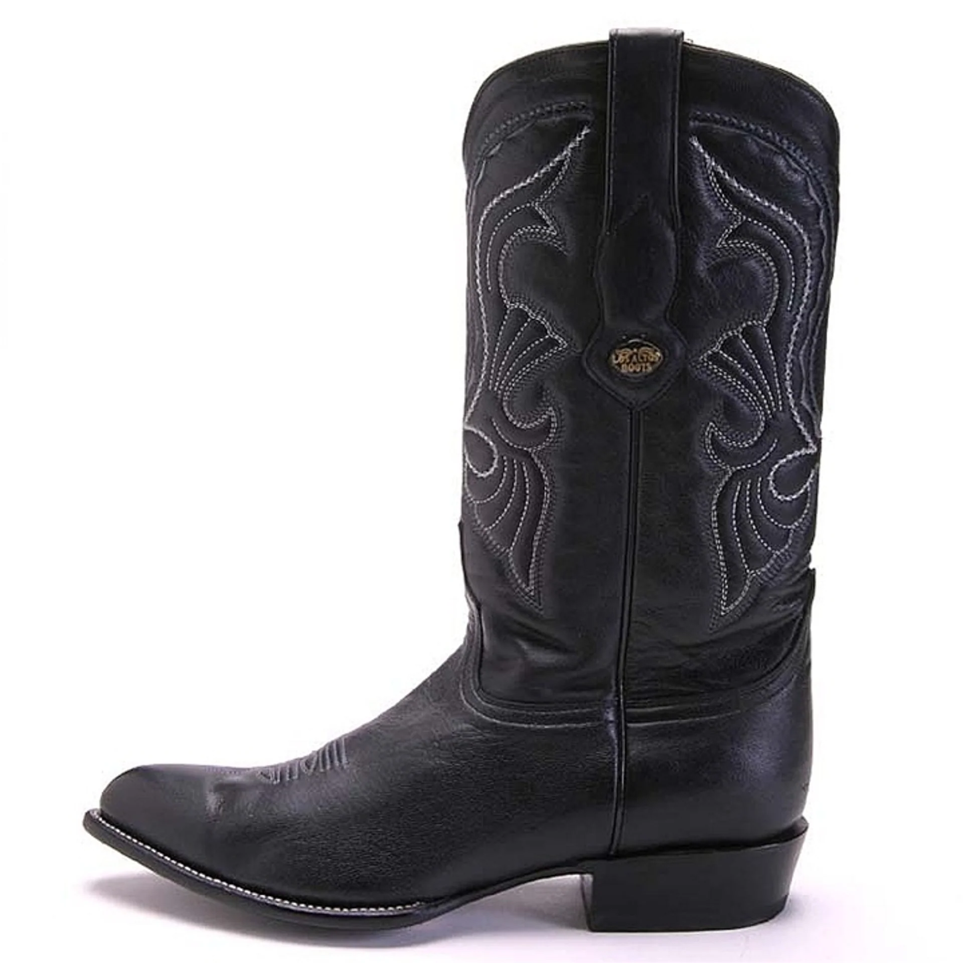Los Altos Men's Black Goat Leather J Toe Boots - Image 2