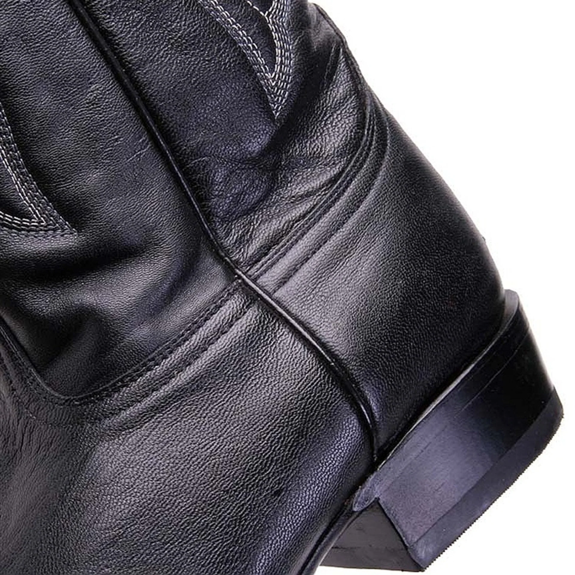 Los Altos Men's Black Goat Leather J Toe Boots - Image 5