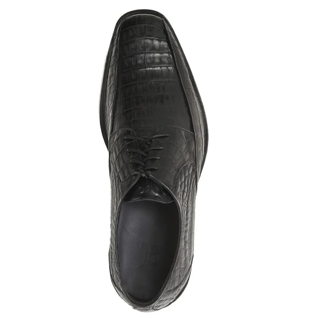 Los Altos Black Crocodile Bike Toe Shoes - Image 2