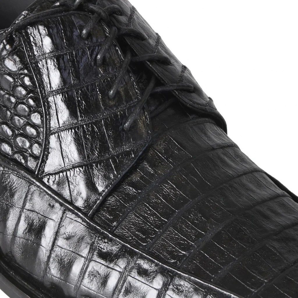 Los Altos Black Crocodile Bike Toe Shoes - Image 3