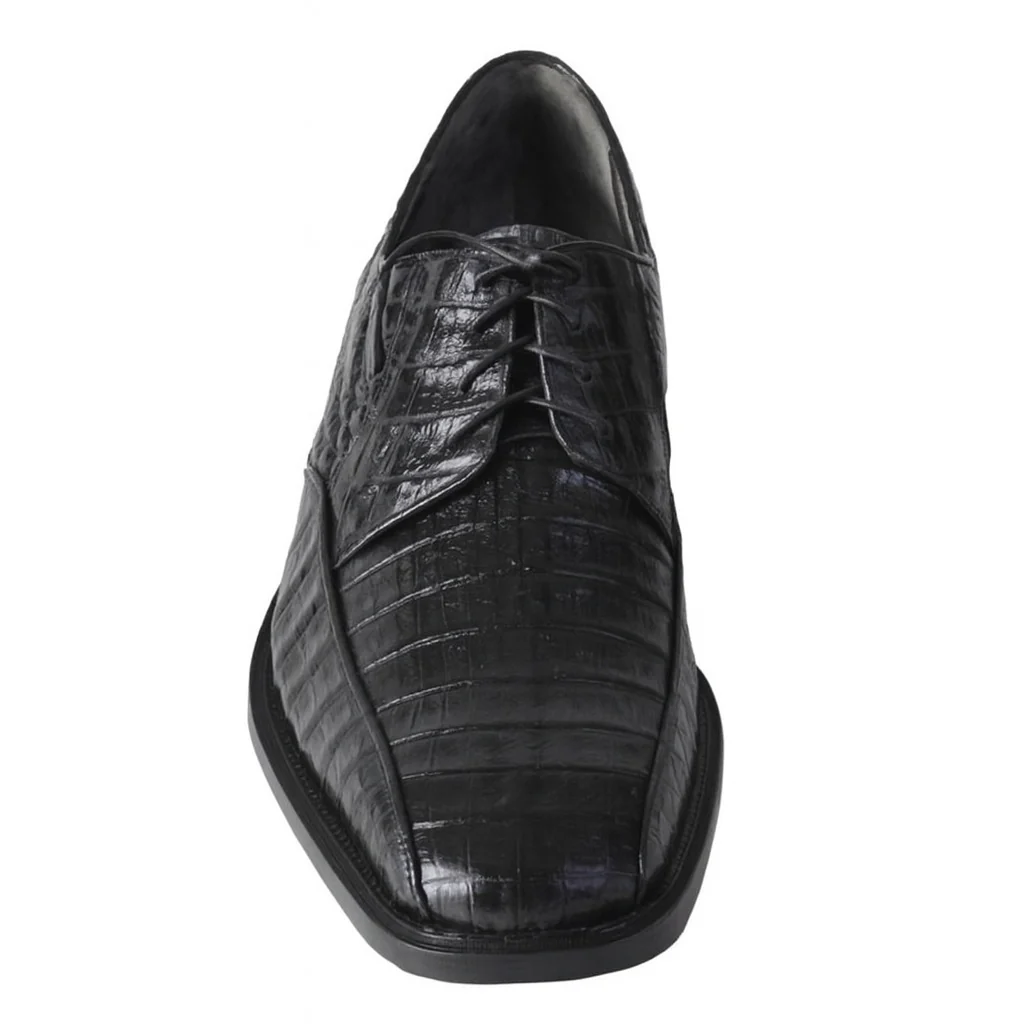 Los Altos Black Crocodile Bike Toe Shoes - Image 6