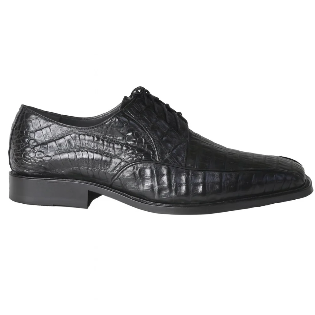 Los Altos Black Crocodile Bike Toe Shoes - Image 8