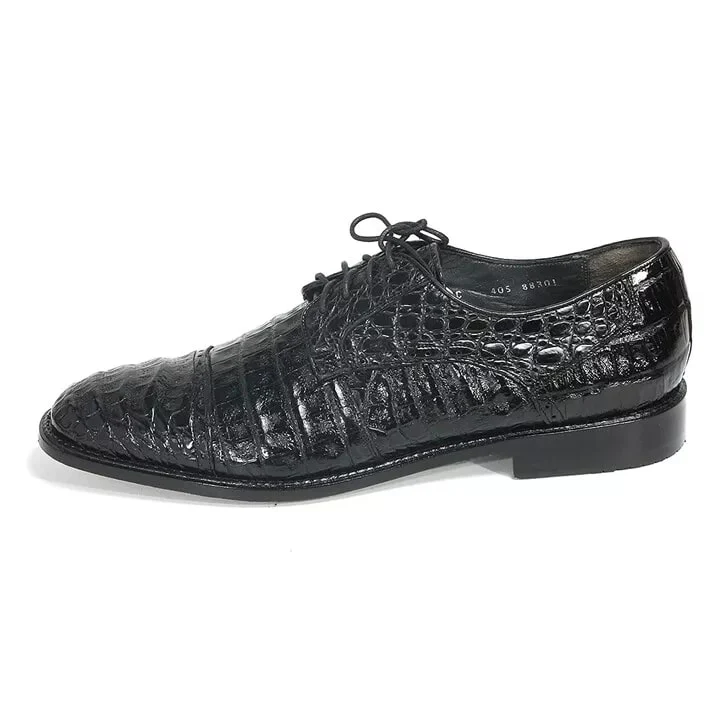 Los Altos Black Genuine Caiman Oxford - Image 3