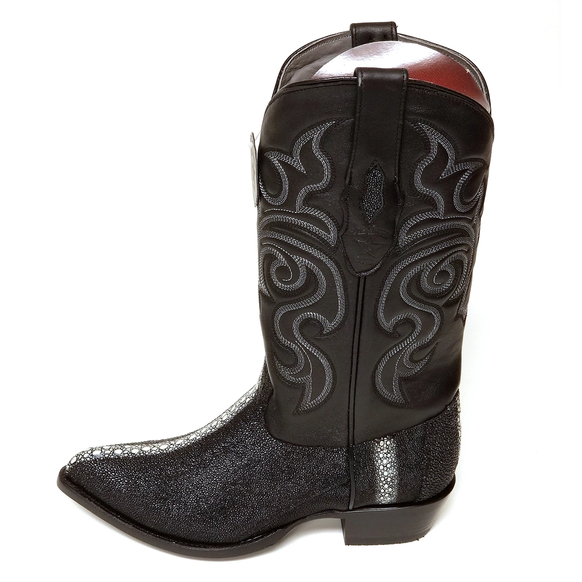 Los Altos Black J-Toe Genuine Stingray Rowstone - Image 2