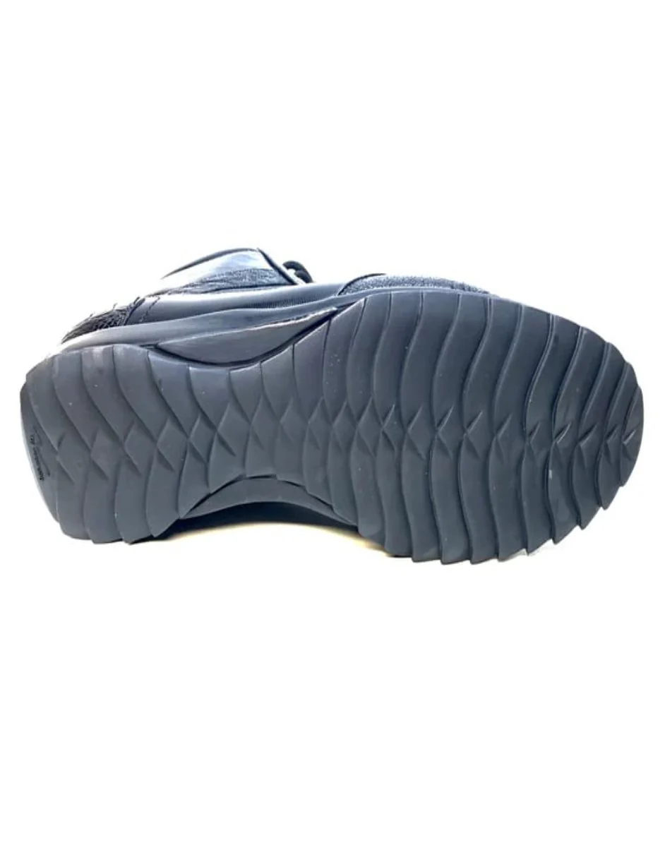 Los Altos Black Ostrich Leg High-top Sneakers - Image 6