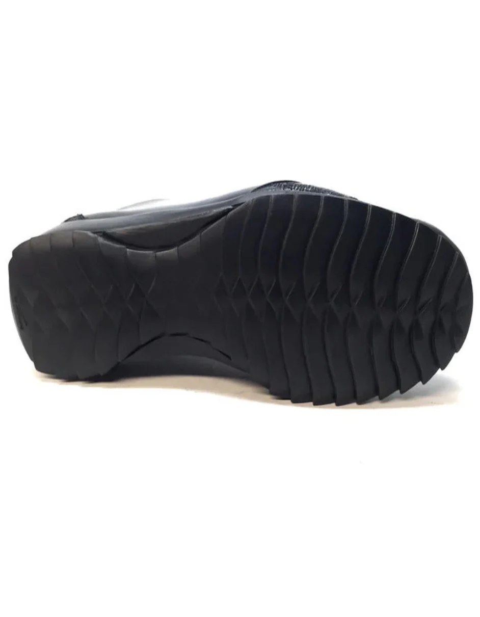Los Altos Black Ostrich Leg Lace Up Sneakers - Image 5