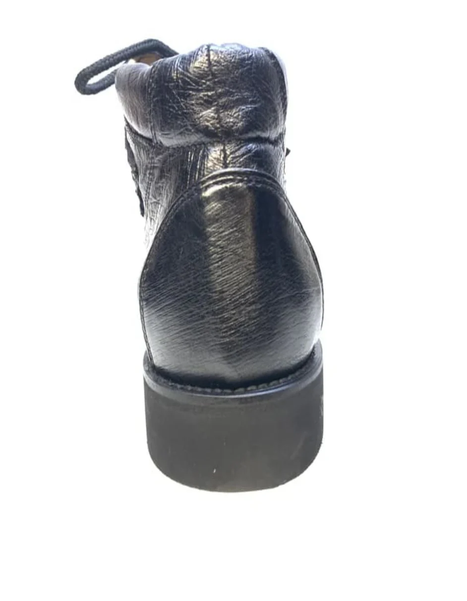 Los Altos Black Ostrich Quill Sneakers - Image 3