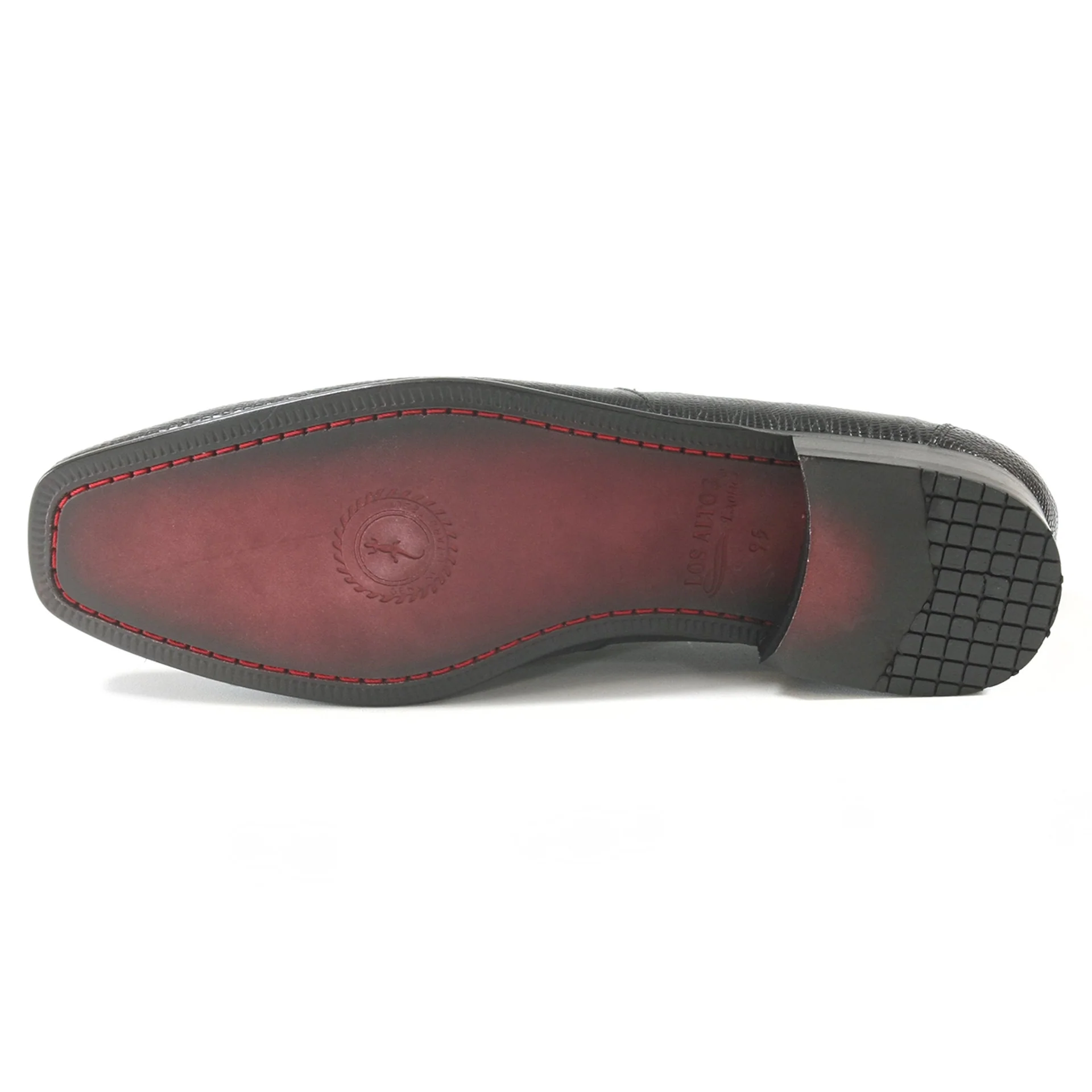 Los Altos Black Teju Lizard Skin Slip-On Loafers - Image 3