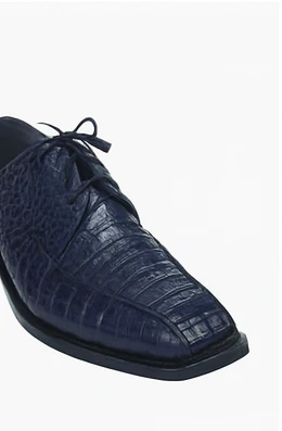 Los Altos Blue  Crocodile Bike Toe Shoes - Image 8