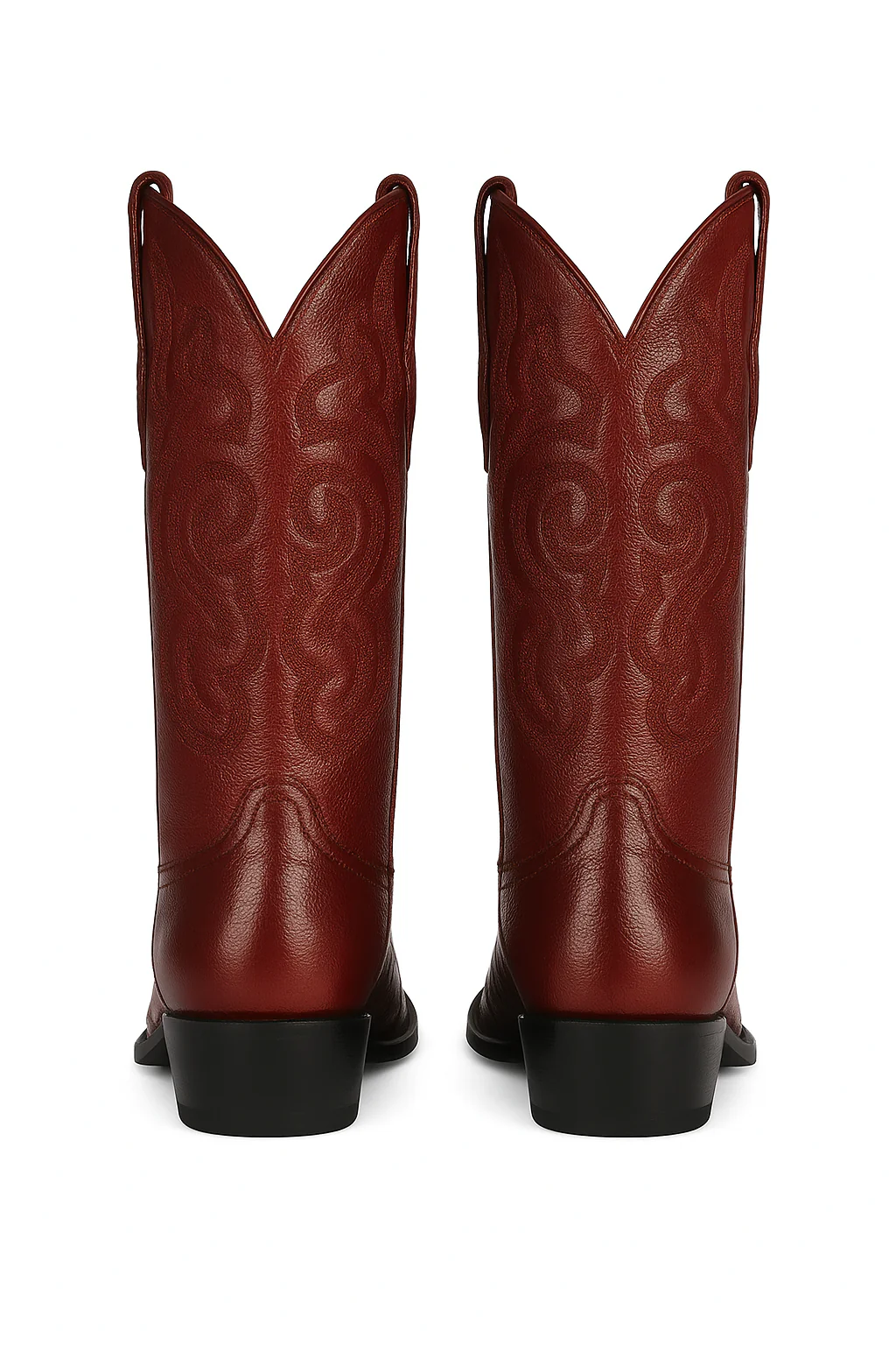 J Toe Cowboy Boots - J Toe Western Boots - Los Altos Boots - Mens Dress Cowboy Boot - Low Priced Burgundy Eel Cowboy Boots J-Toe- in  Burgundy - Image 7