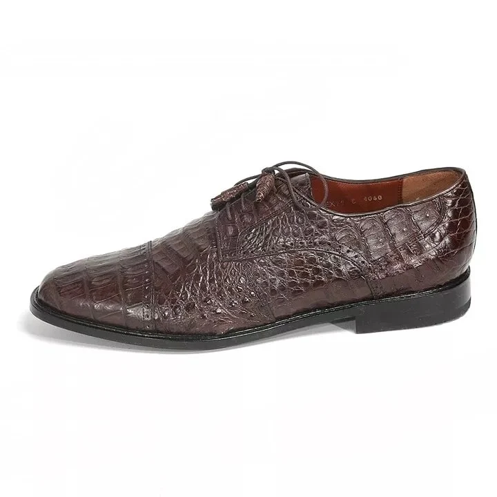 Los Altos Brown Genuine Caiman Oxford - Image 2