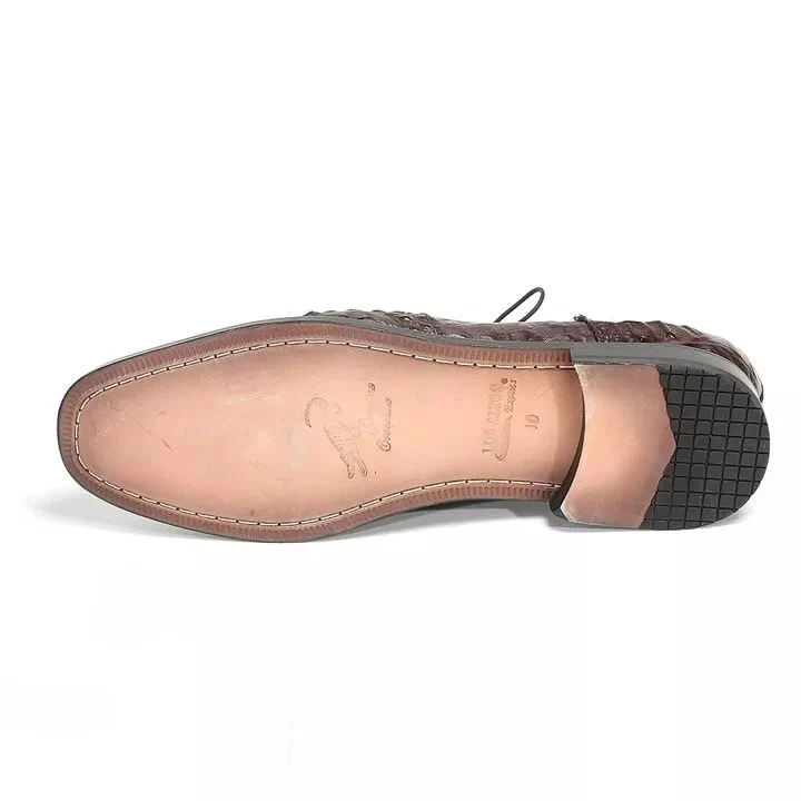 Los Altos Brown Genuine Caiman Oxford - Image 3