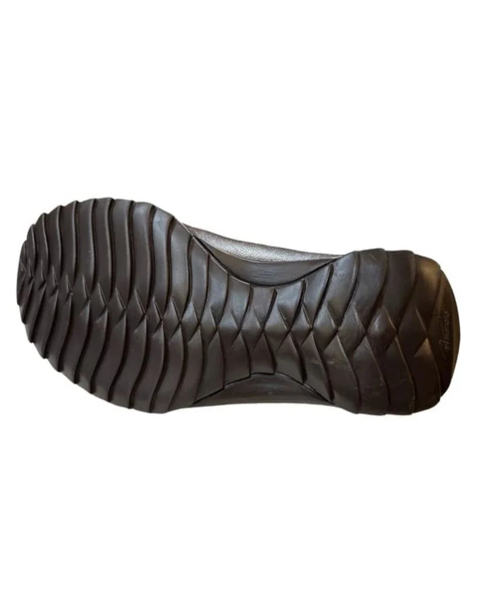 Los Altos Brown Ostrich Leg Lace Up Sneakers - Image 6