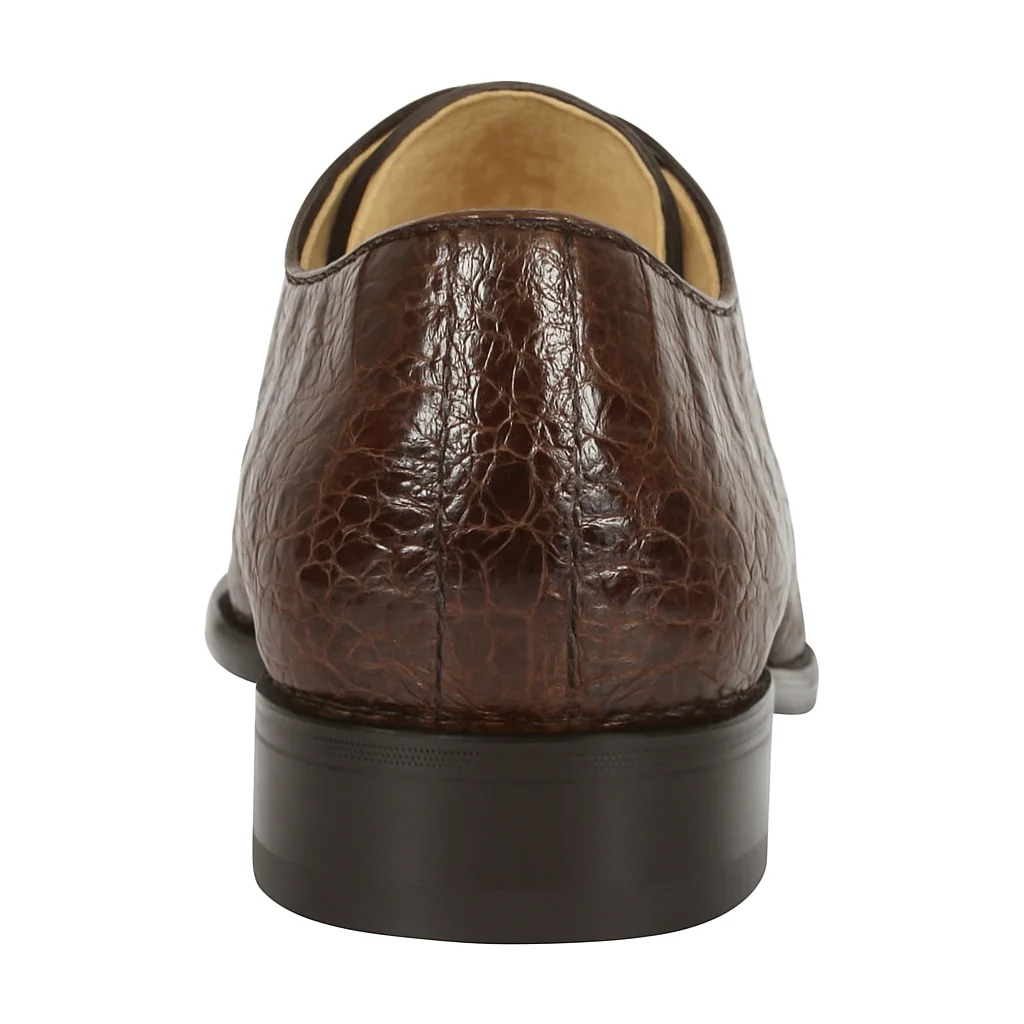 Los Altos Caiman Hornback Plain Toe Brown Shoes - Image 5