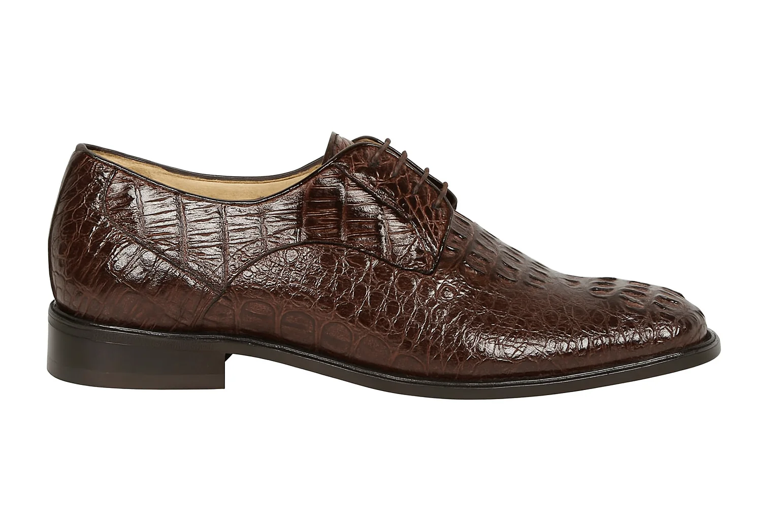 Los Altos Caiman Hornback Plain Toe Brown Shoes - Image 8