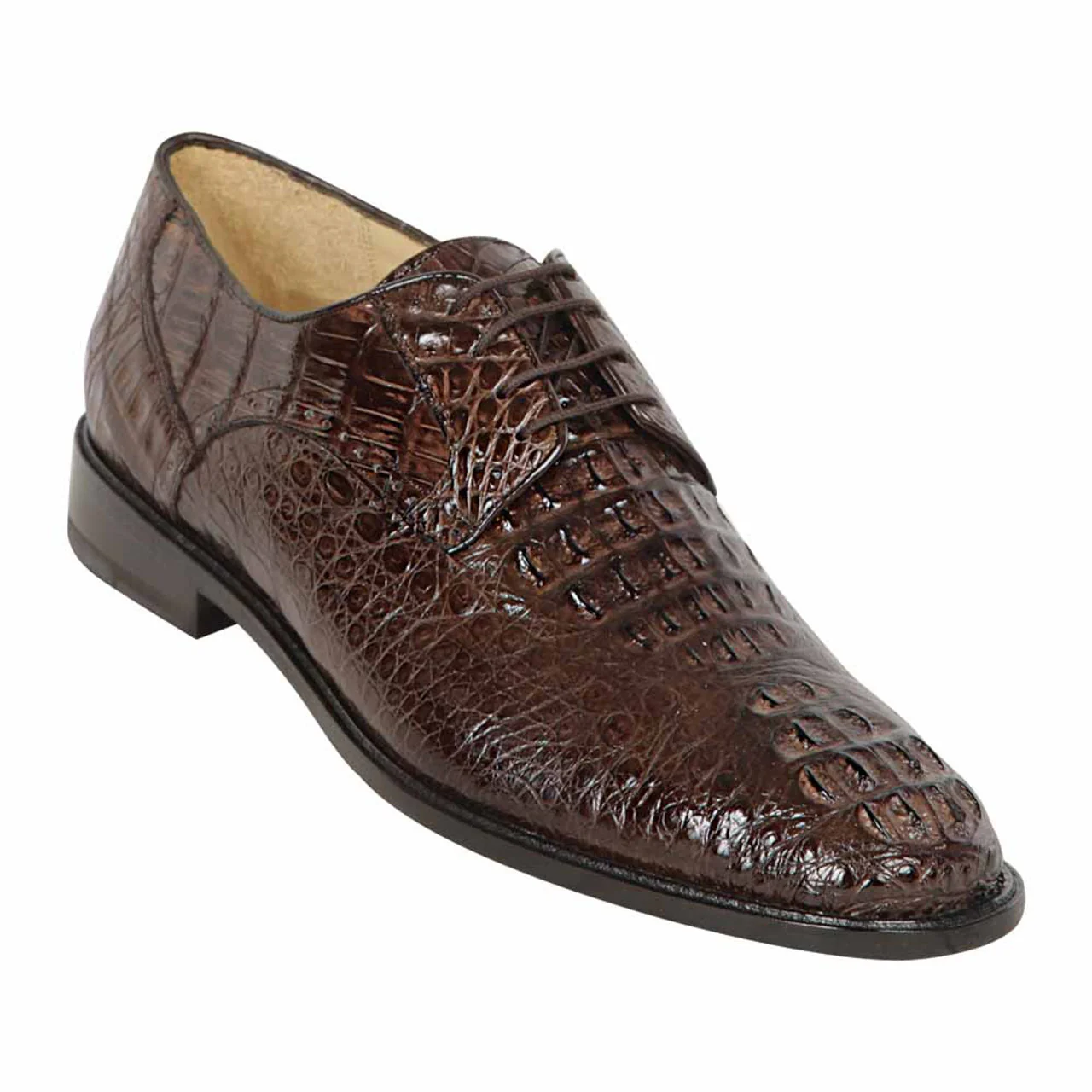 Los Altos Caiman Hornback Plain Toe Brown Shoes - Image 9