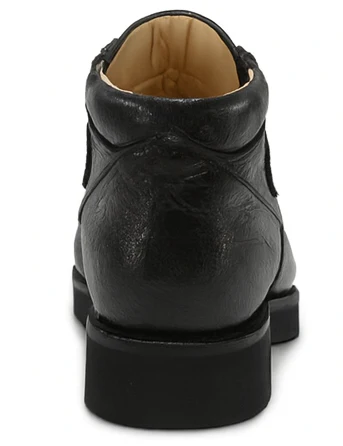 Los Altos Casual Black Caiman Belly & Ostrich Shoes - Image 6