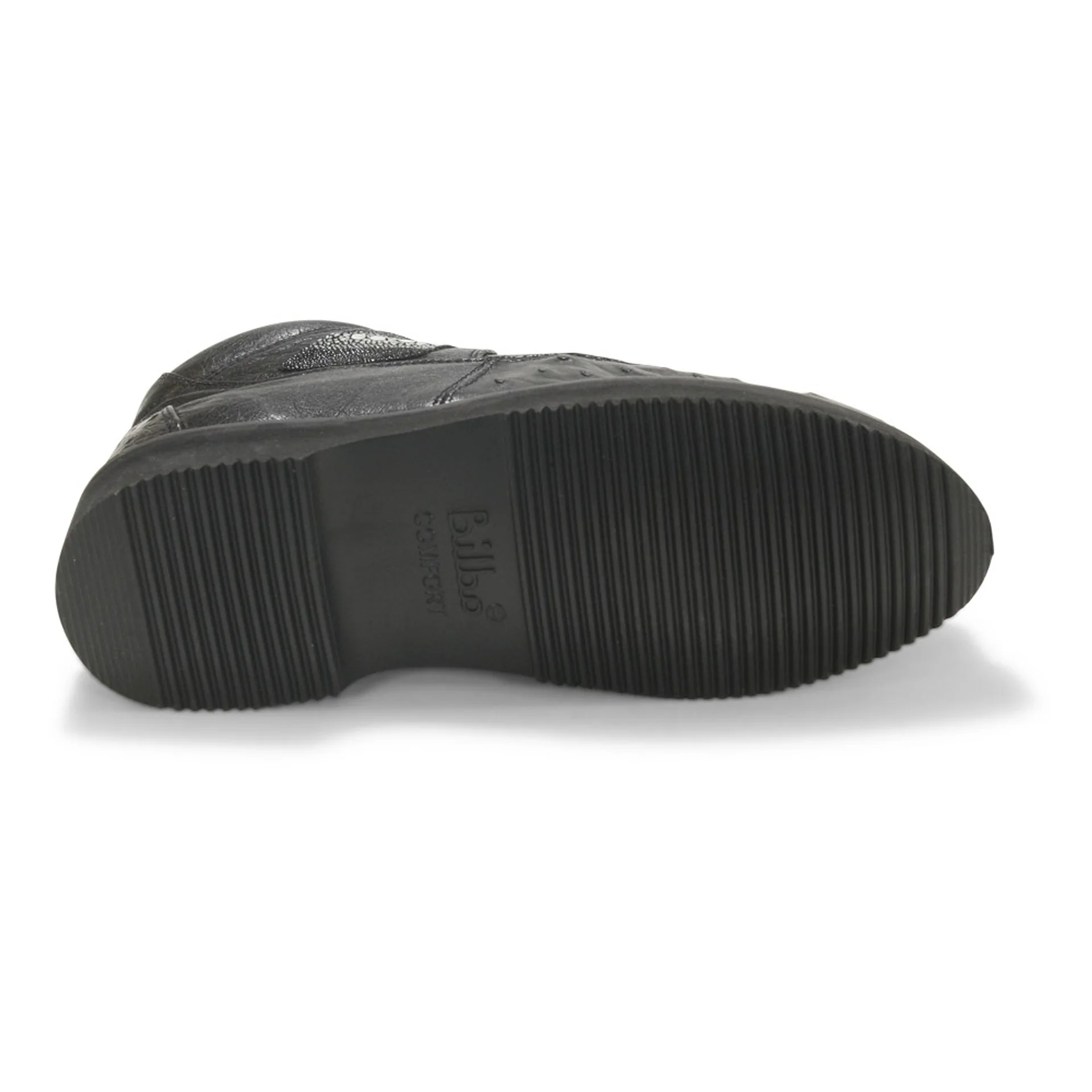 Los Altos Casual Black Stingray & Ostrich Skin Shoes - Image 9