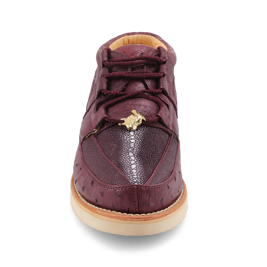 Los Altos Casual Burgundy Genuine Stingray / Ostrich Shoes - Image 7