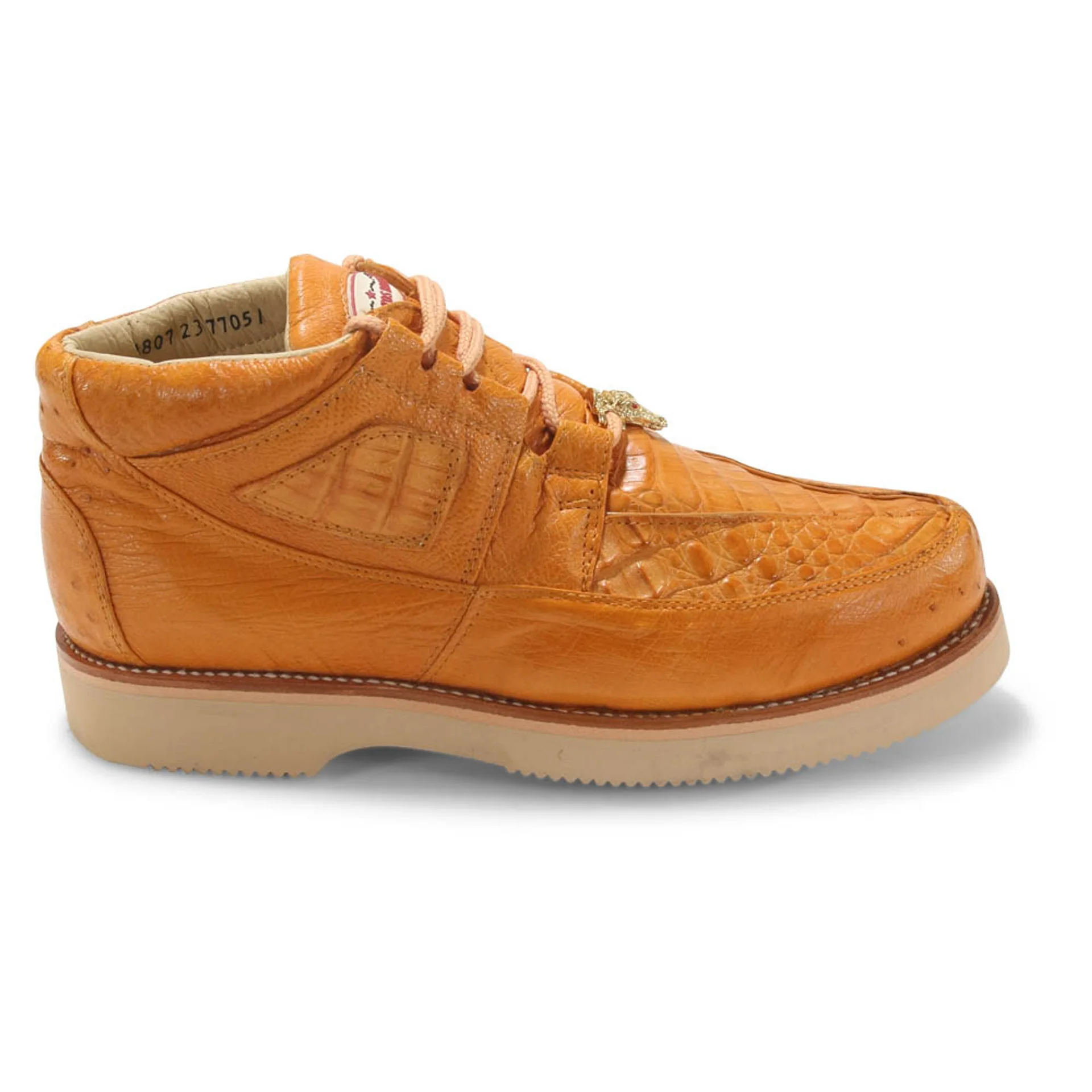 Los Altos Casual Buttercup Caiman Belly & Ostrich Shoes - Image 2
