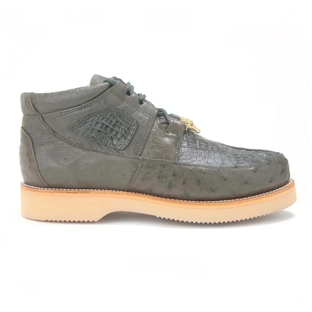 Los Altos Grey Genuine Caiman & Ostrich - Image 2
