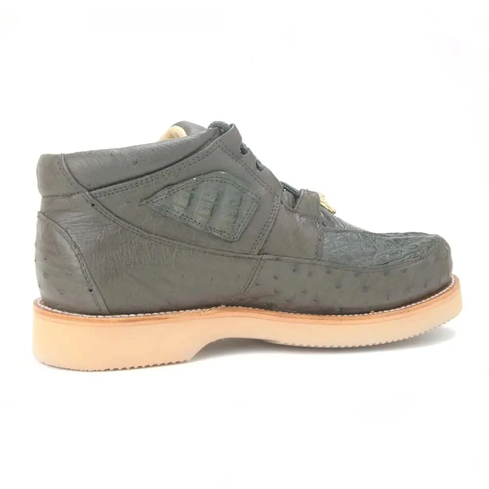 Los Altos Grey Genuine Caiman & Ostrich - Image 4