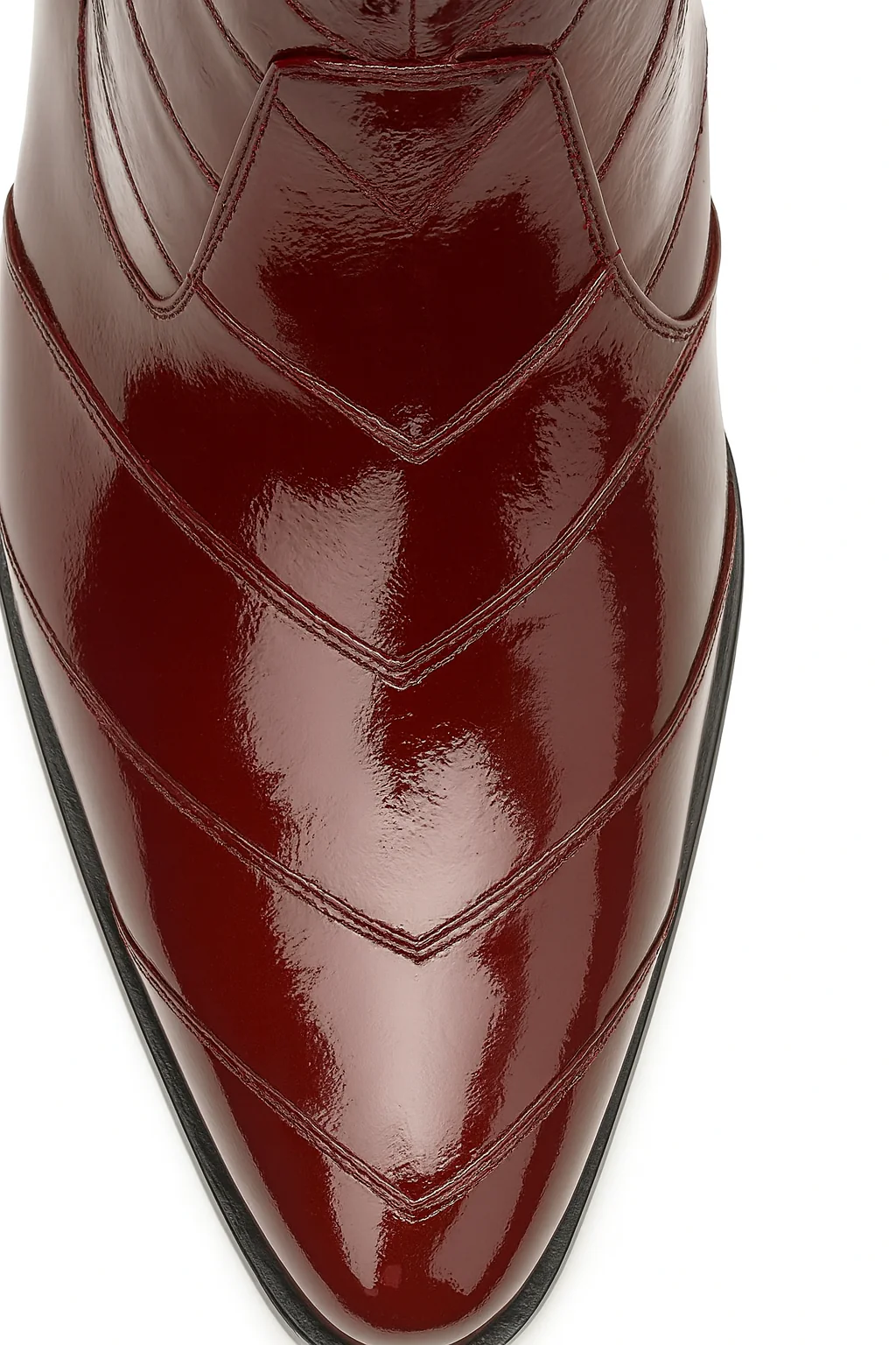 Los Altos Men’s Burgundy Genuine Eel Skin Leather Ankle Boots - Image 6