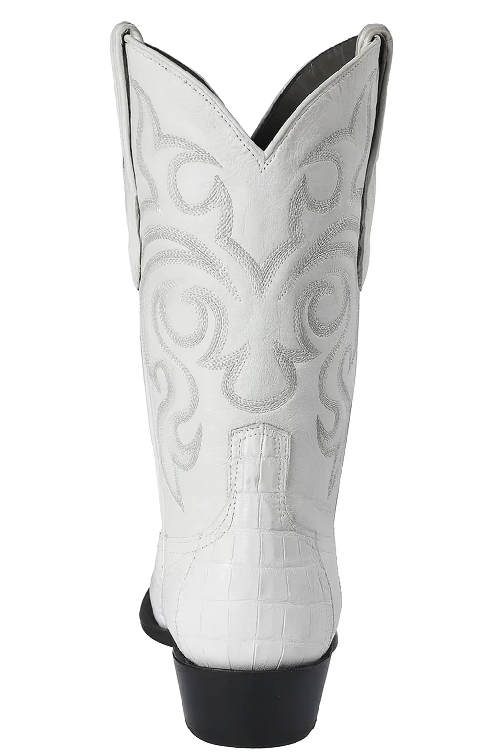 Los Altos Men’s Dress Cowboy Boot – White Crocodile - Image 6