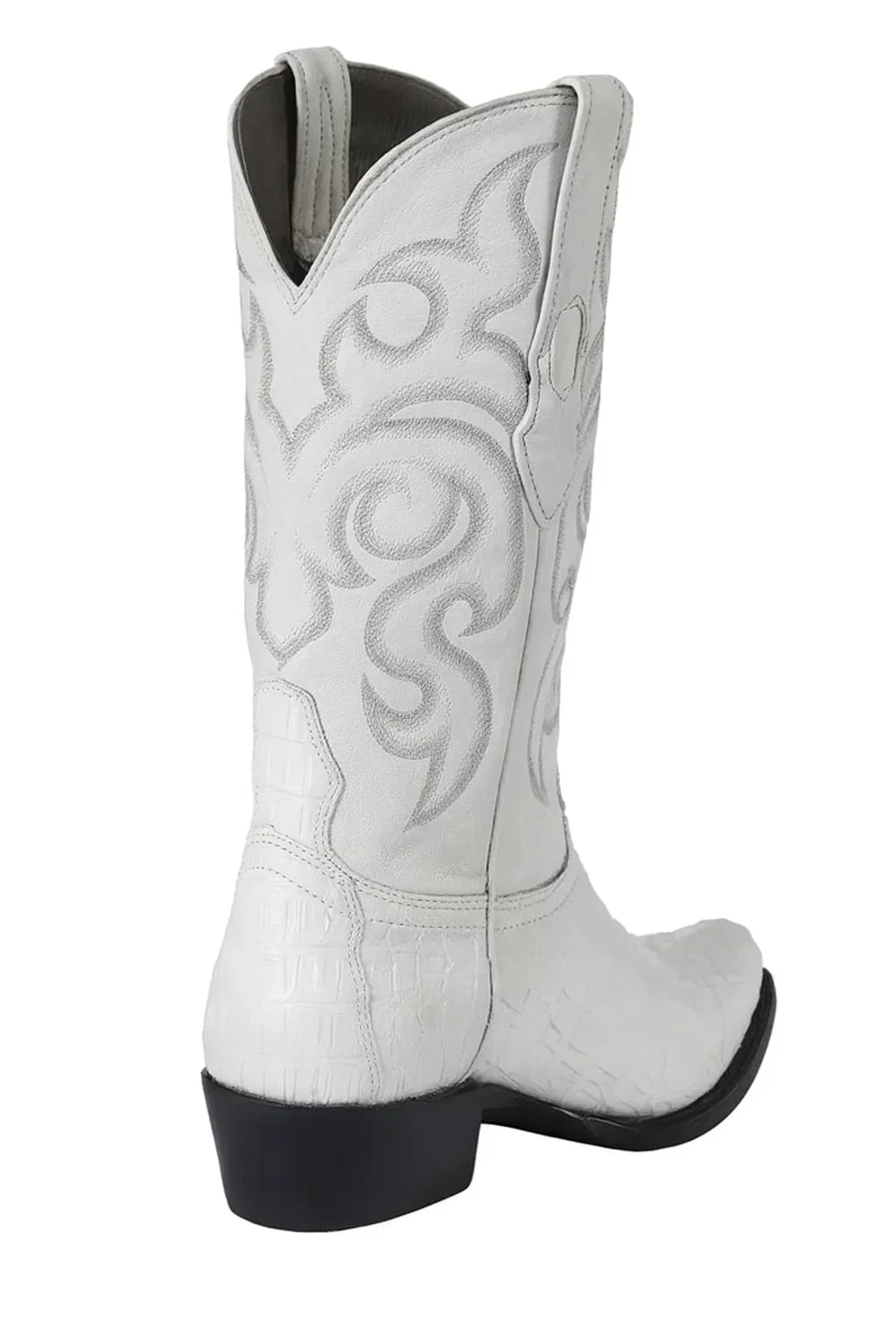 Los Altos Men’s Dress Cowboy Boot – White Crocodile - Image 7