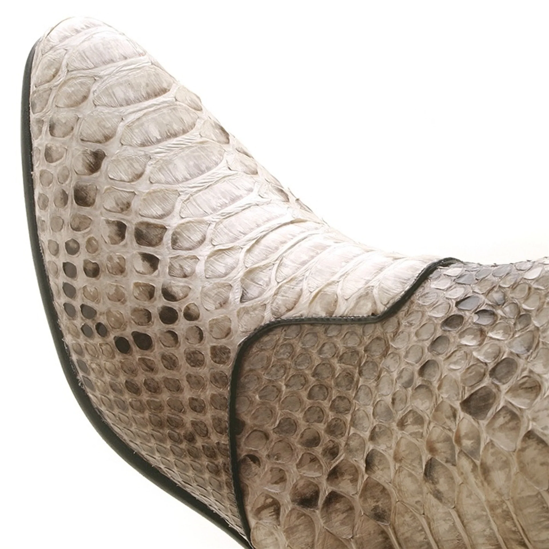 Los Altos Men’s Natural Genuine Python Snakeskin Leather Ankle Boots - Image 5