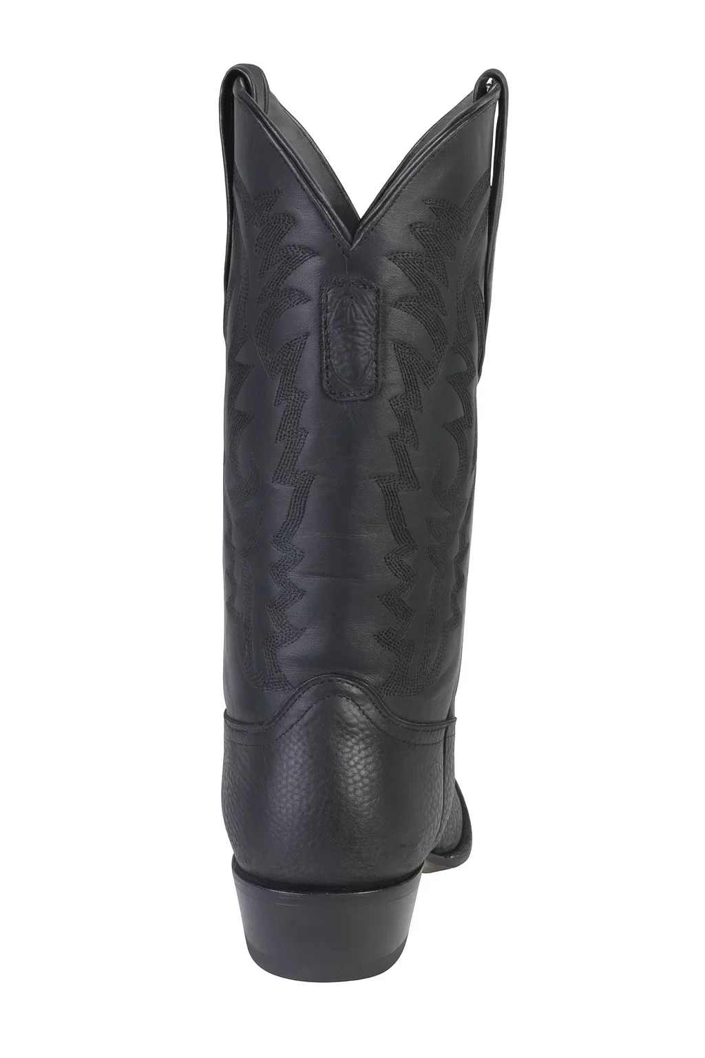 Los Altos Men’s Sharkskin Round Toe Cowboy Boots – Black - Image 5