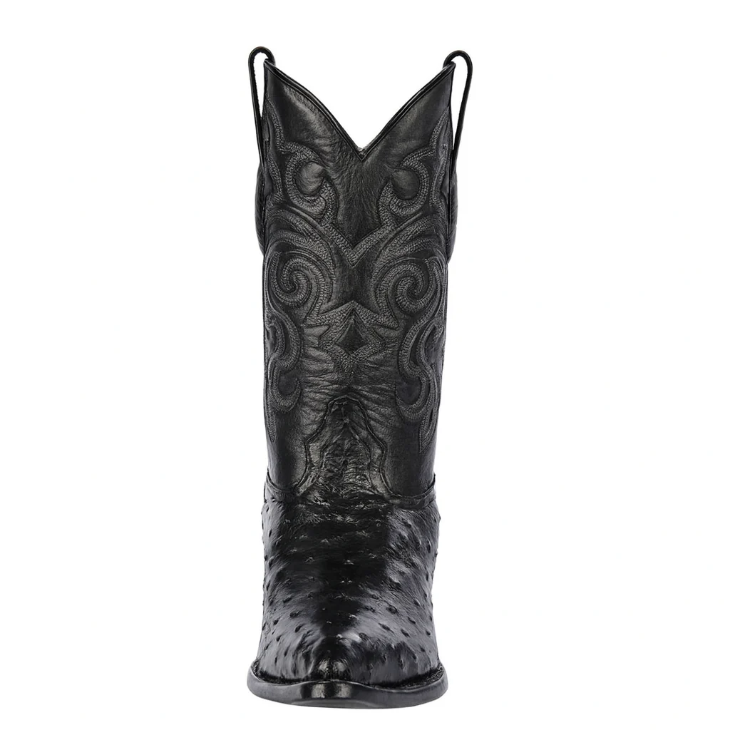 Los Altos Men's Black Genuine Full Quill Ostrich Boots - Image 6