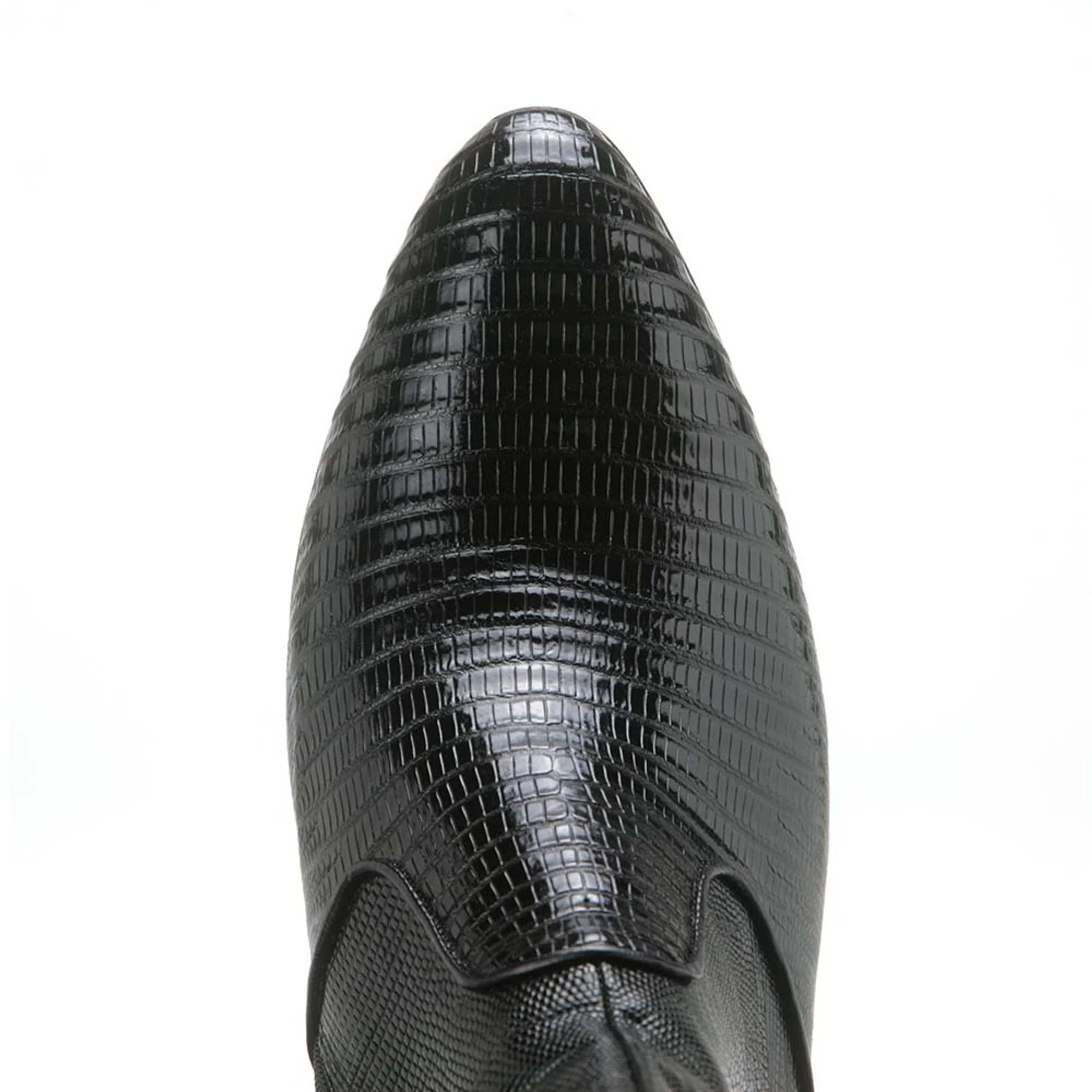 Los Altos Mens Black Genuine Lizard Leather Ankle Boots - Image 4