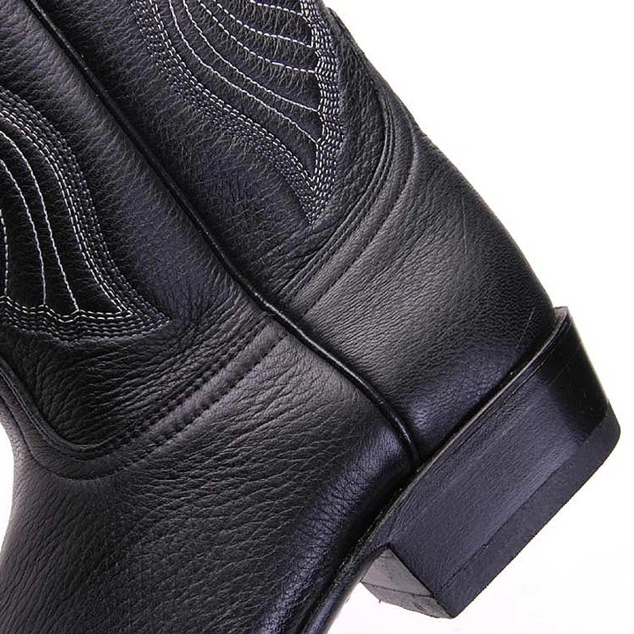 Los Altos Men's Genuine Elk Skin Black J-Toe Cowboy Boots - Image 2