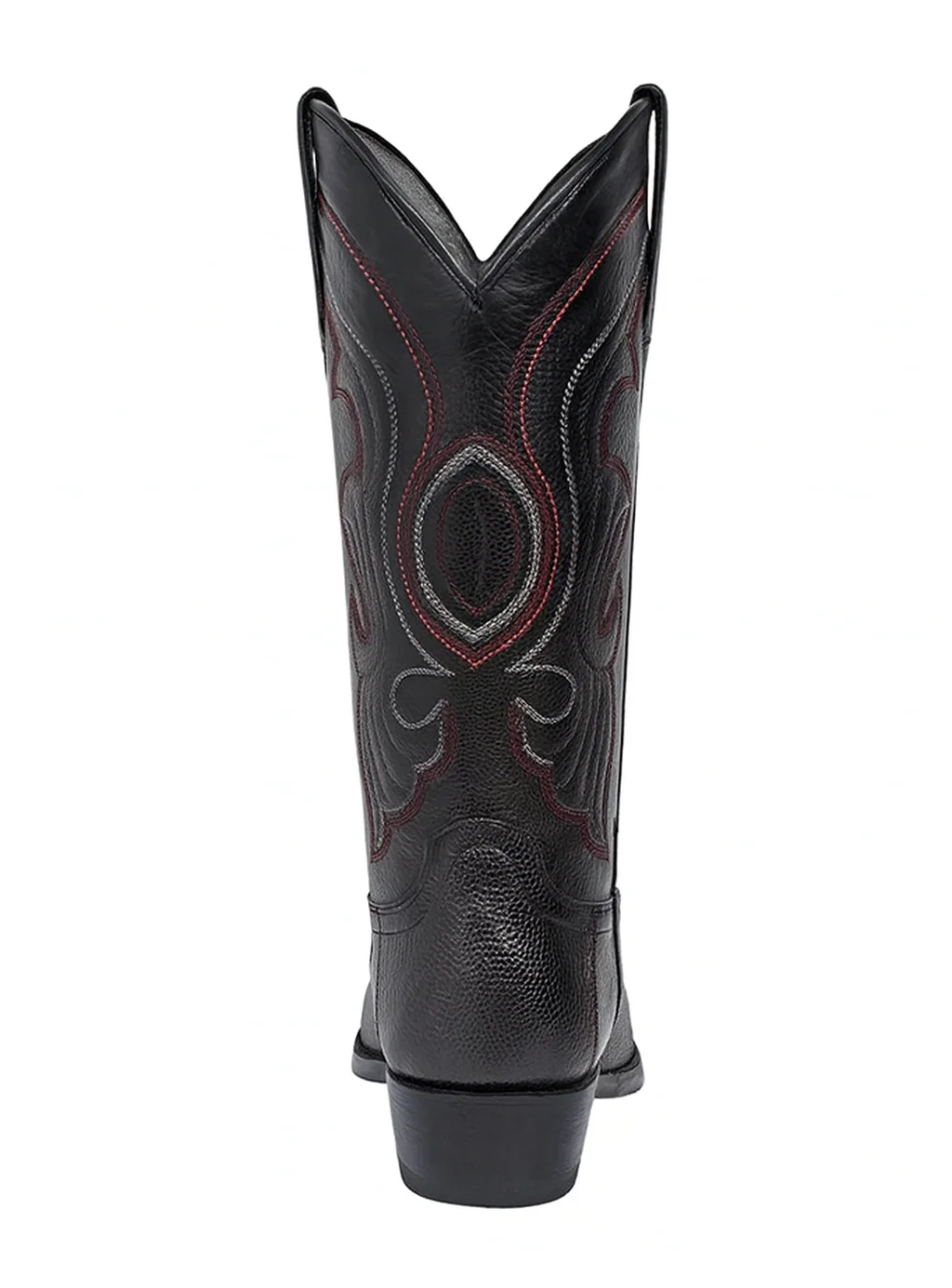 Los Altos Men's Ostrich Black Cherry Leg Boots - Image 6