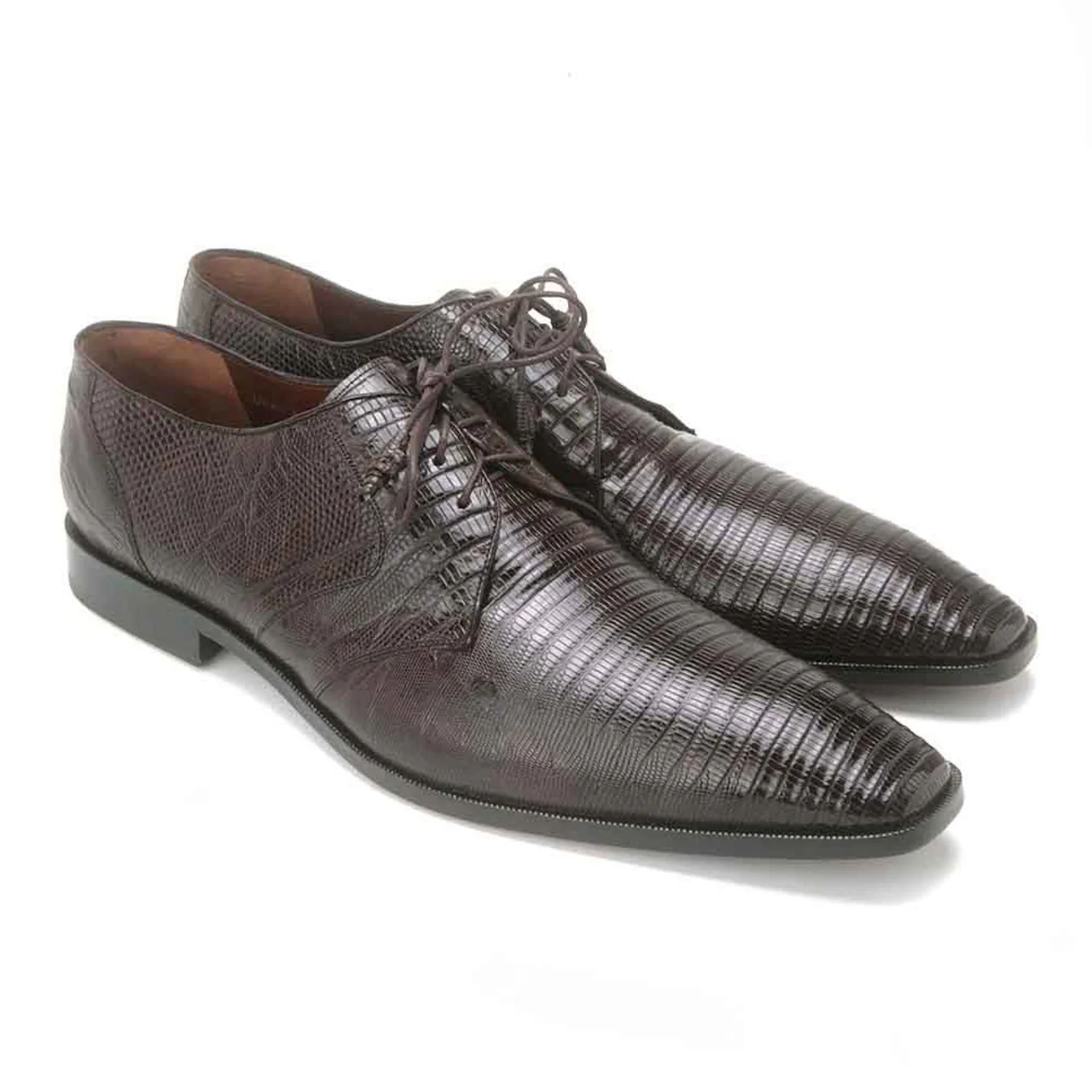 Los Altos Men's Oxford Brown Genuine Teju Lizard Natural Shoes - Image 4