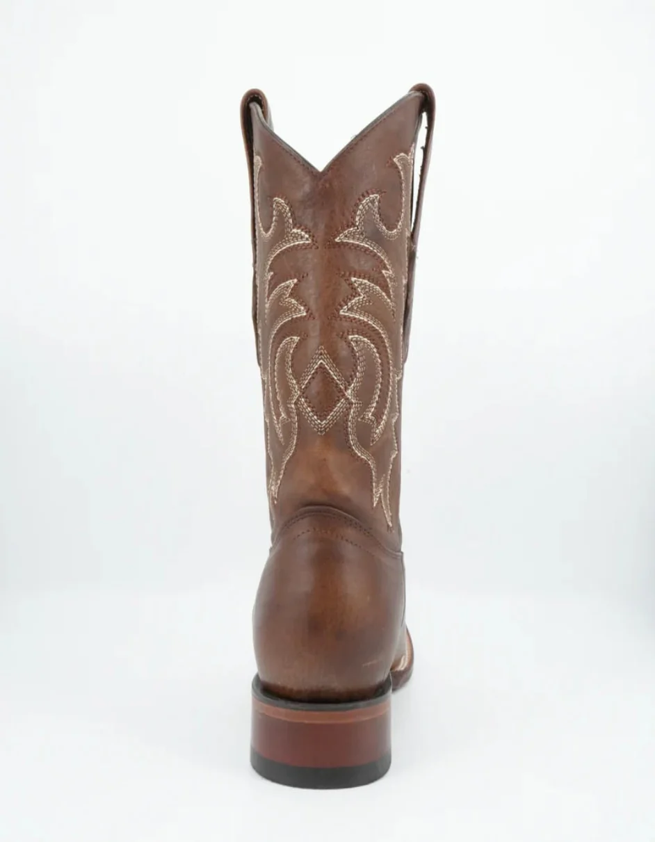Los Altos Men's Rage Walnut Wide Square Toe Leather Boot - Image 2