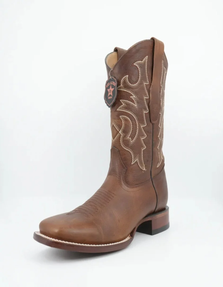 Los Altos Men's Rage Walnut Wide Square Toe Leather Boot - Image 3