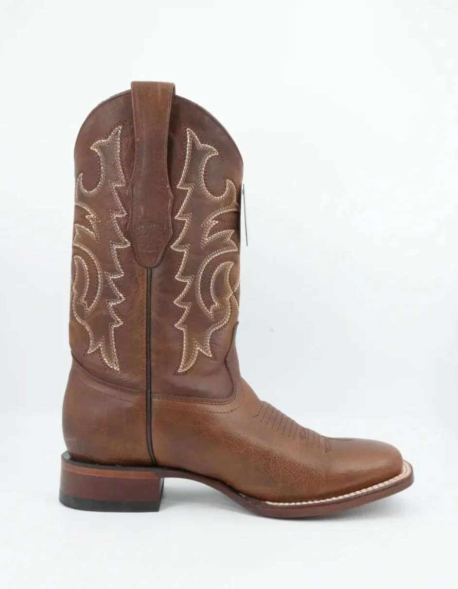 Los Altos Men's Rage Walnut Wide Square Toe Leather Boot - Image 5