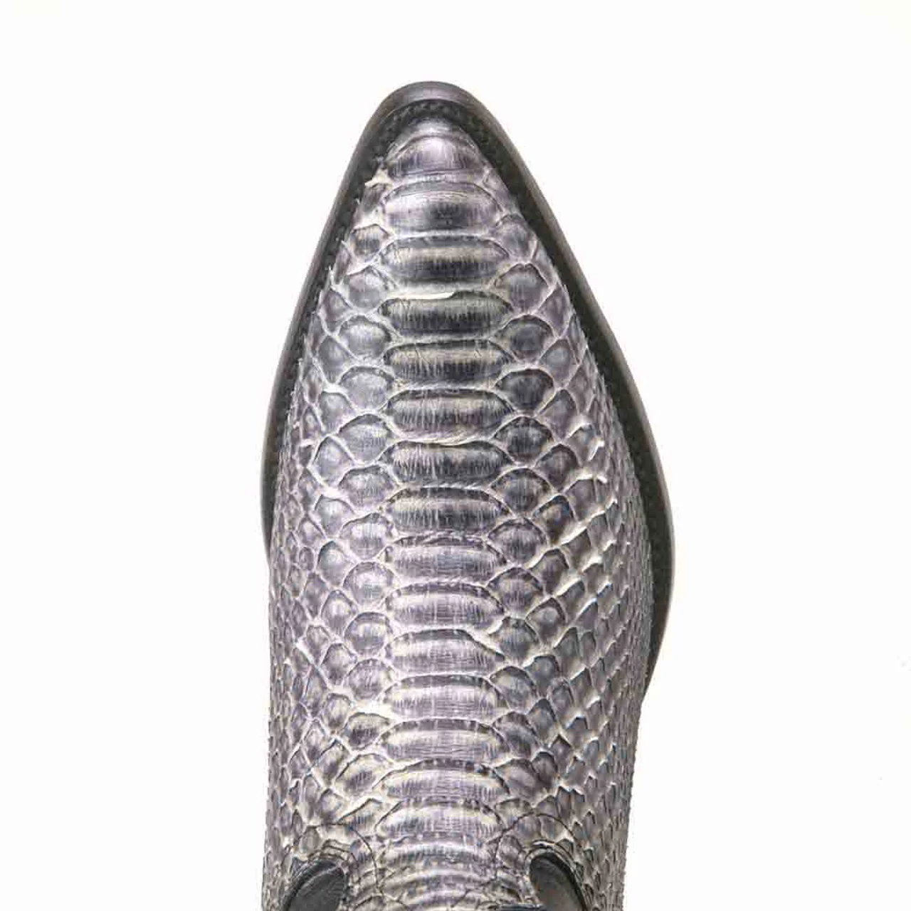 Los Altos Men's Rustic Black Python Snakeskin J Toe Boots - Image 2