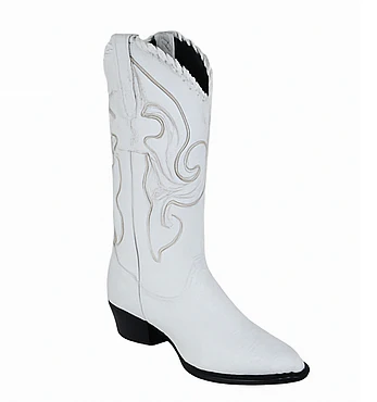 Los Altos Men's White Genuine Caiman Tail Boots - Image 6