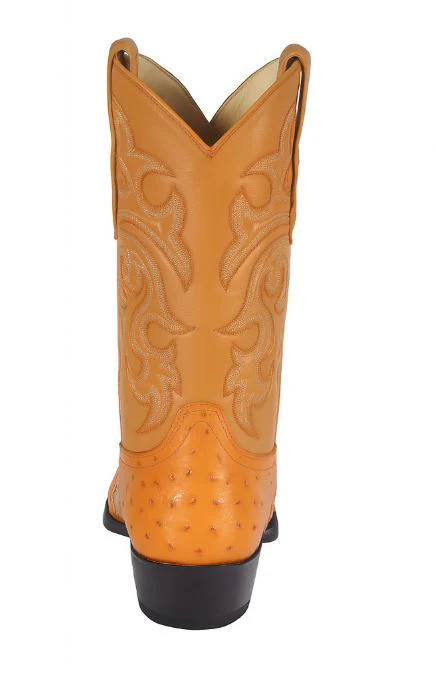 Los Altos Men's Yellow Gold Buttercup Genuine Full Quill Ostrich Boots - Image 3