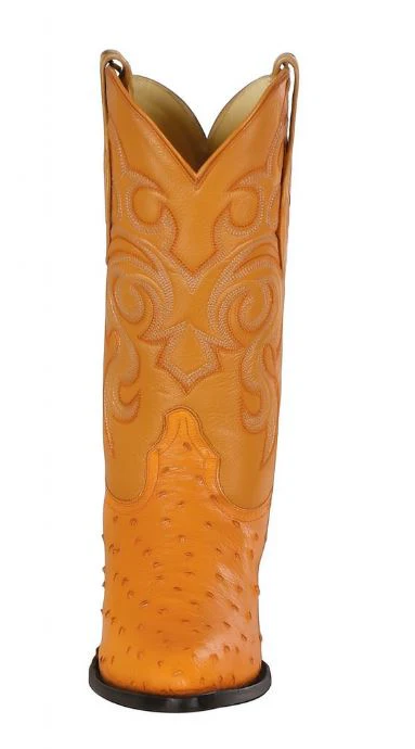 Los Altos Men's Yellow Gold Buttercup Genuine Full Quill Ostrich Boots - Image 5