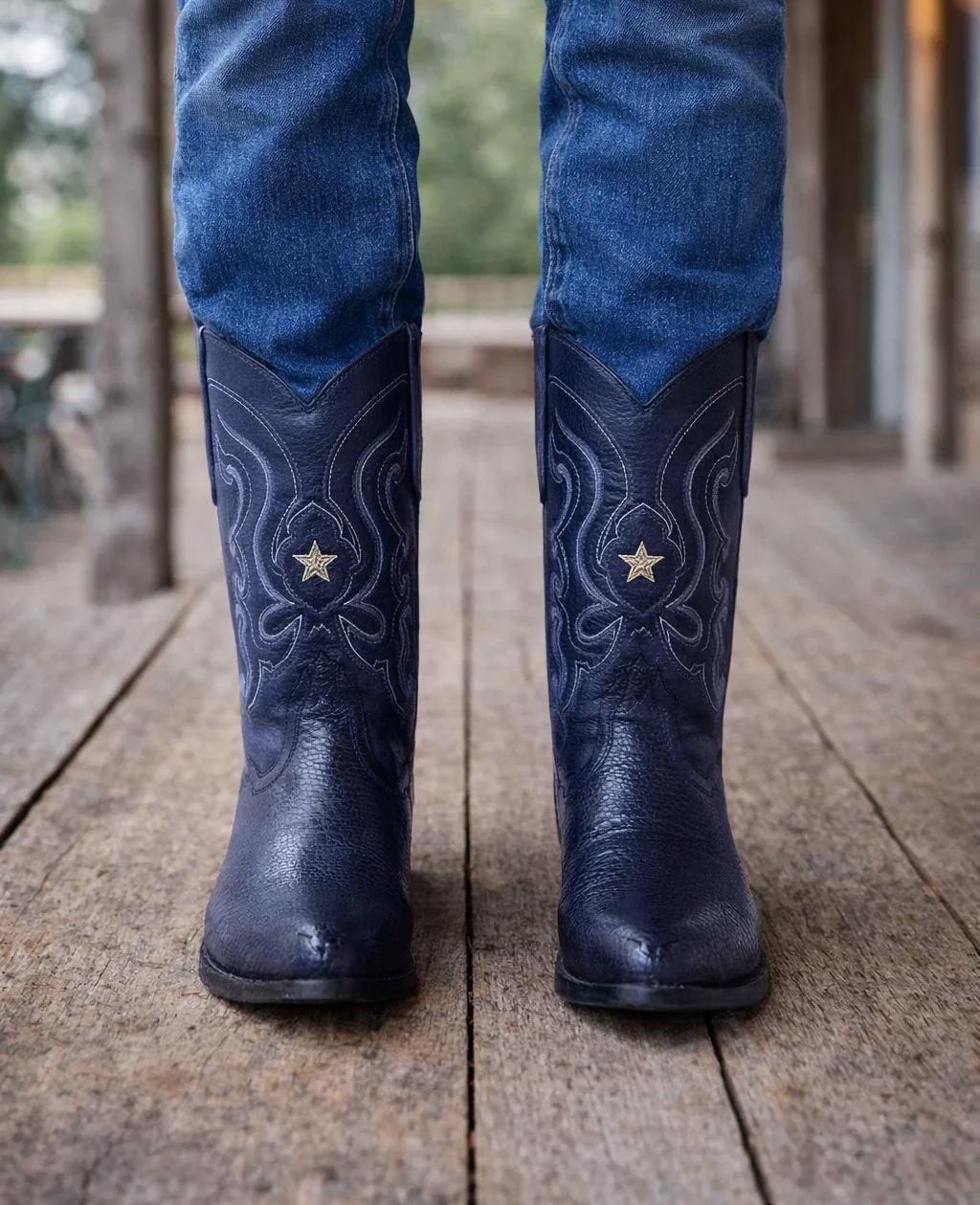 J Toe Cowboy Boots - J Toe Western Boots - Los Altos Navy J-Toe Genuine Teju Lizard - Image 10