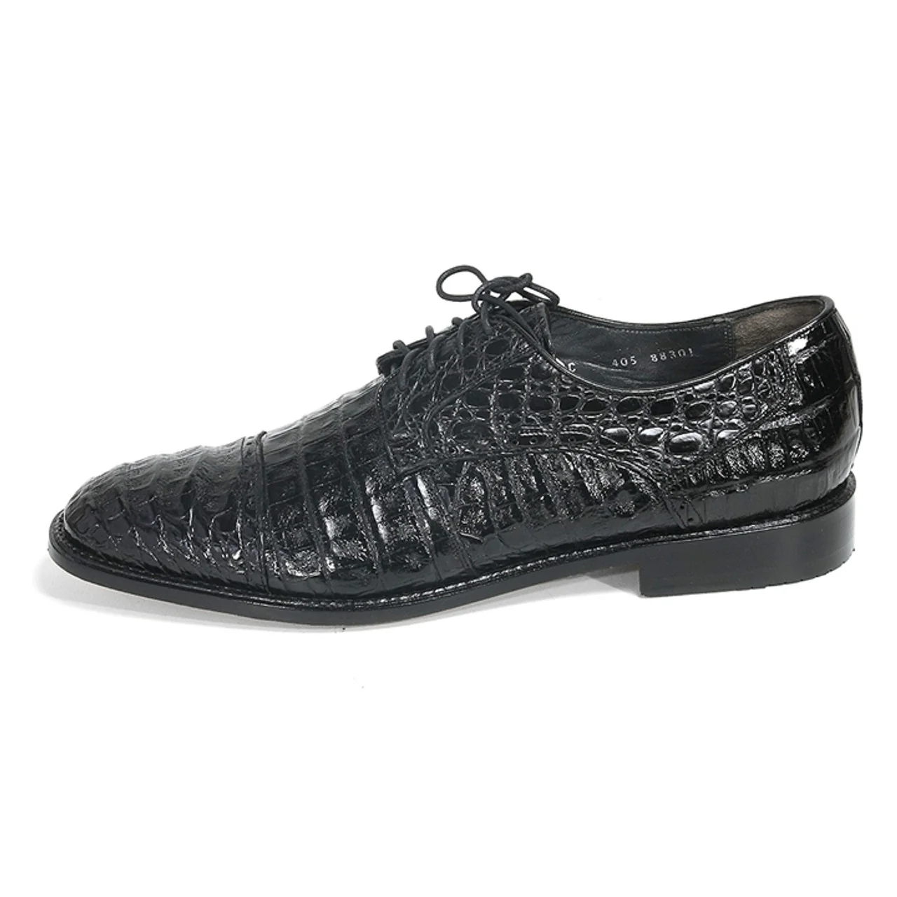 Los Altos Oxford Black Genuine Caiman Crocodile Shoes - Image 2