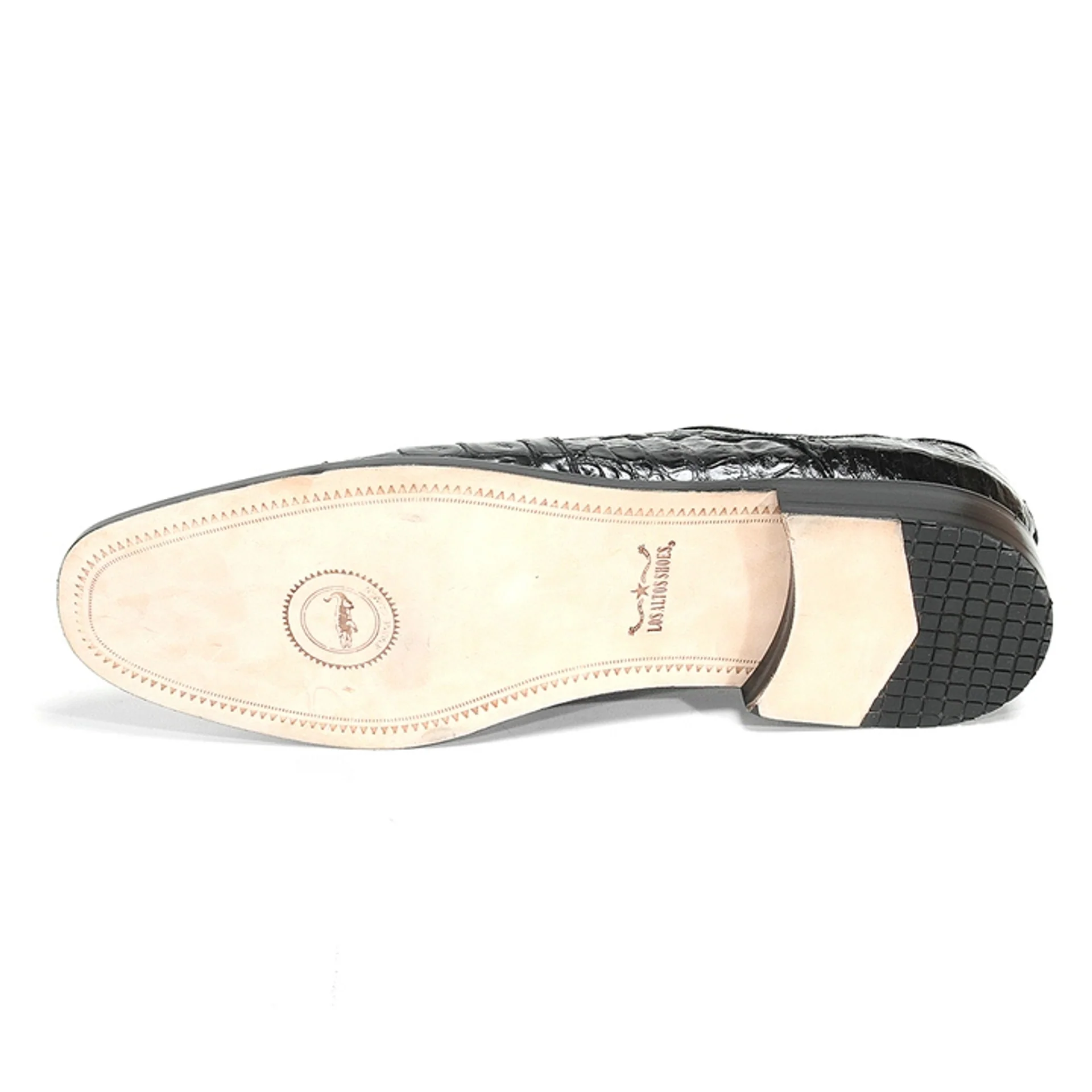 Los Altos Oxford Black Genuine Caiman Crocodile Shoes - Image 4